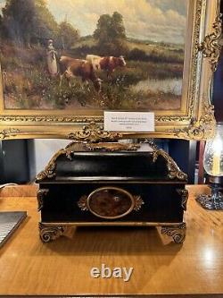 Vintage Louis XV Style Ornate Table Top Box with Aged Patina