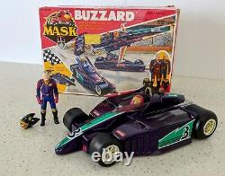 Vintage M. A. S. K BUZZARD vehicle + Miles Mayhem Pilot & Mask Kenner (1987) in Box