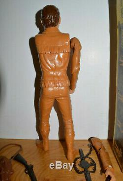 Vintage MARX DANIEL BOONE Action Figure With Box & Accessories 11 Plastic 1964