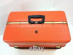 Vintage MASSIVE UMCO #482 Orange Medical Emergency Kit or Tackle Box Made In USA