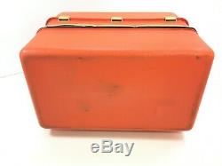 Vintage MASSIVE UMCO #482 Orange Medical Emergency Kit or Tackle Box Made In USA