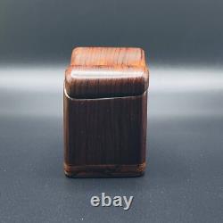 Vintage MCM Fred & Marilyn Buss Wood Trinket Box Bubinga Zebrawood USA
