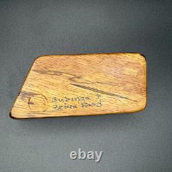 Vintage MCM Fred & Marilyn Buss Wood Trinket Box Bubinga Zebrawood USA