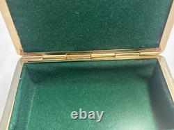 Vintage MCM Italian Green Onyx Jewelry Trinket Box