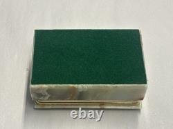 Vintage MCM Italian Green Onyx Jewelry Trinket Box