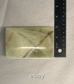 Vintage MCM Italian Green Onyx Jewelry Trinket Box