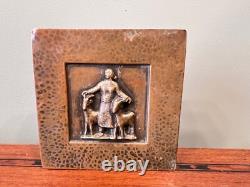 Vintage MCM Margit Tevan Hammered Copper Cigarette Trinket Jewelry Box Signed