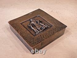 Vintage MCM Margit Tevan Hammered Copper Cigarette Trinket Jewelry Box Signed