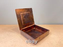 Vintage MCM Margit Tevan Hammered Copper Cigarette Trinket Jewelry Box Signed