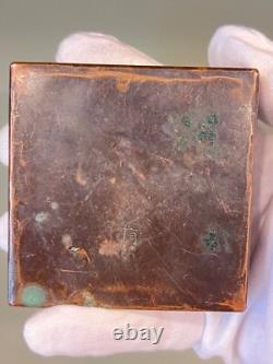 Vintage MCM Margit Tevan Hammered Copper Cigarette Trinket Jewelry Box Signed