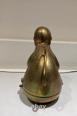 Vintage MCM Whimsical Brass Monkey Trinket Box Made in Hong Kong