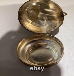 Vintage MCM Whimsical Brass Monkey Trinket Box Made in Hong Kong