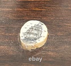 Vintage MCM Wooden Whale Box Trinket / Shaving Box