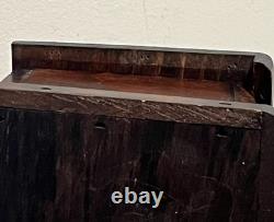 Vintage MCM Wooden Whale Box Trinket / Shaving Box