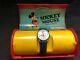 Vintage Mickey Mouse Bradley Time Wrist Watch With Plastic Case Box 1970's