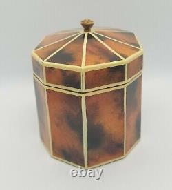 Vintage Maitland Smith Regency Style Faux Tortoiseshell Box