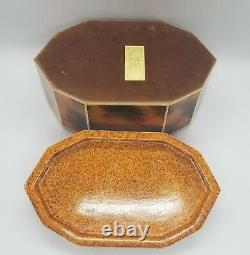 Vintage Maitland Smith Regency Style Faux Tortoiseshell Box