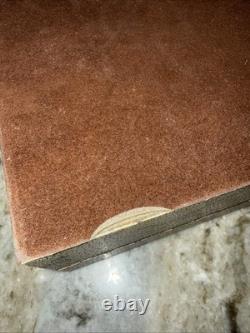 Vintage Maitland Smith Wood Jewelry Floral Box Trinket Brass Marker HTF Rare