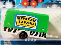 Vintage Majorette # 374 Dodge Pickup African Safari + Trailer Made in France
