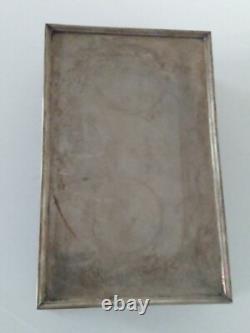 Vintage Marlboro Silver-Plated Cigarette/Cigar Box Wood Lining