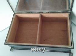 Vintage Marlboro Silver-Plated Cigarette/Cigar Box Wood Lining