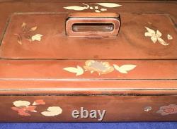 Vintage Maruni Lacquerware Metal Box Occupied Japan Patented Multi-Compartment