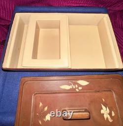 Vintage Maruni Lacquerware Metal Box Occupied Japan Patented Multi-Compartment