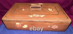 Vintage Maruni Lacquerware Metal Box Occupied Japan Patented Multi-Compartment