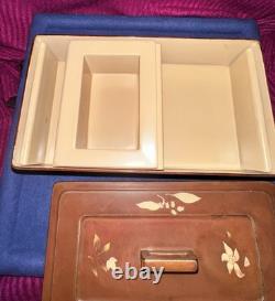 Vintage Maruni Lacquerware Metal Box Occupied Japan Patented Multi-Compartment