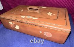 Vintage Maruni Lacquerware Metal Box Occupied Japan Patented Multi-Compartment