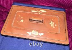 Vintage Maruni Lacquerware Metal Box Occupied Japan Patented Multi-Compartment