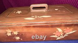Vintage Maruni Lacquerware Metal Box Occupied Japan Patented Multi-Compartment