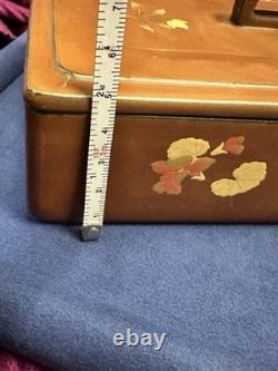 Vintage Maruni Lacquerware Metal Box Occupied Japan Patented Multi-Compartment