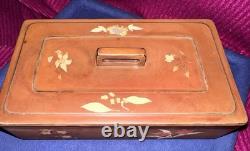 Vintage Maruni Lacquerware Metal Box Occupied Japan Patented Multi-Compartment