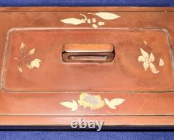 Vintage Maruni Lacquerware Metal Box Occupied Japan Patented Multi-Compartment