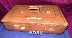 Vintage Maruni Lacquerware Metal Box Occupied Japan Patented Multi-Compartment
