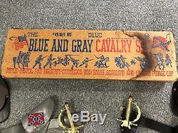 Vintage Marx, Blue and Gray Civil War Cavalry Set,'60's withorignal Box