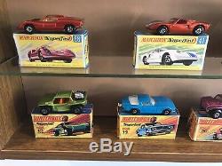 Vintage Matchbox Superfast Cars Boxed 33 X Joblot With Or Without Display Case