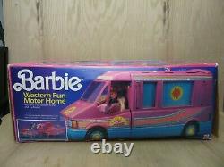 Vintage Mattel 1989 Barbie Western Fun Motor Home Camper Van with Original Box