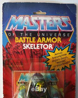 Vintage Mattel Masters Universe He Man Battle Armor Skeletor Boxed Carded Moc