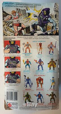 Vintage Mattel Masters Universe He Man Battle Armor Skeletor Boxed Carded Moc