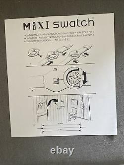 Vintage Maxi Swatch Oversized Cappuccino MGG121 Coffee Wall Clock-New In Box