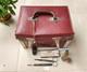 Vintage Medical Kit With Hypodermic Syringe Red Carry Case & Tools Decor Box