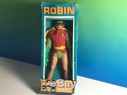 Vintage Mego Super Hero Action Figure 1973 DC Comics Robin Original Box Batman