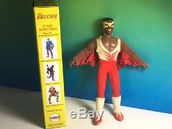 Vintage Mego Super Hero Action Figure 1974 Marvel Comics Falcon Avengers Box 8