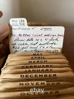 Vintage Memindex Wilson Wood Box 1937-38 Diary Planner Date Keeper Ephemera