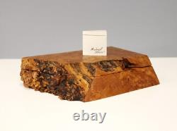 Vintage Michael Elkan Burl Wood Box Birdseye Maple Jewelry Box Trinket Box