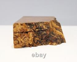 Vintage Michael Elkan Burl Wood Box Birdseye Maple Jewelry Box Trinket Box