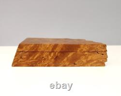 Vintage Michael Elkan Burl Wood Box Birdseye Maple Jewelry Box Trinket Box