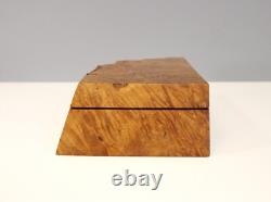 Vintage Michael Elkan Burl Wood Box Birdseye Maple Jewelry Box Trinket Box